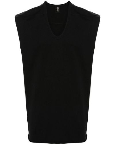 Thom Krom Raw-cut Cotton Vest - Black