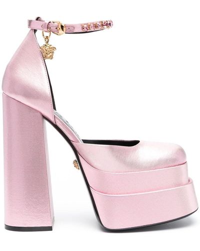 Versace ヴェルサーチェ メドゥーサ ヘッドチャーム 160mm パンプス - ピンク