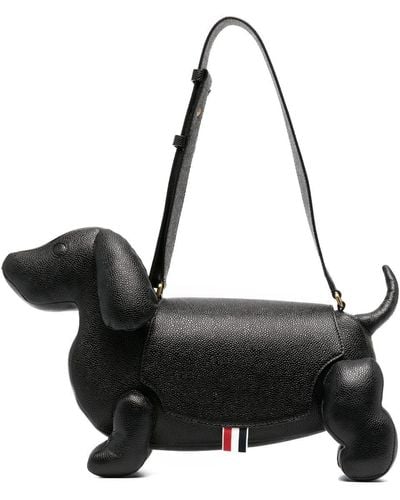 Thom Browne Large Hector Dog-shaped Tote Bag - Black