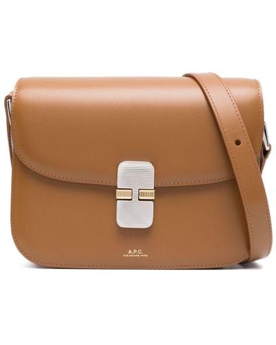 A.P.C. Small Grace Shoulder Bag - Brown