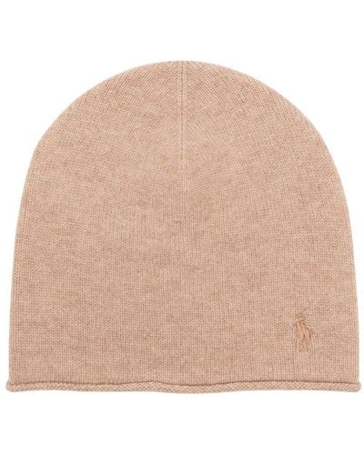 Polo Ralph Lauren Polo Pony Knitted Beanie - Natural