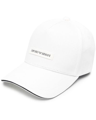 Emporio Armani Baseballkappe mit Logo-Patch - Weiß