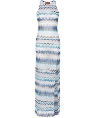 Missoni ジグザグパターン ドレス - ブルー