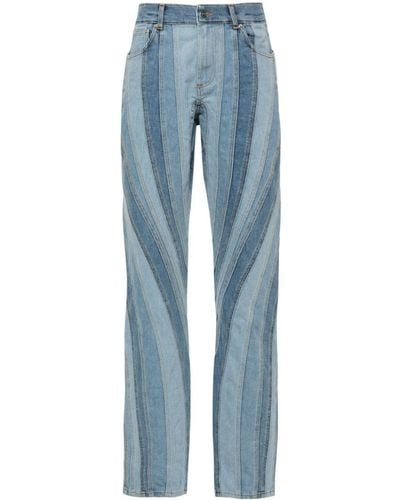 Mugler Spiral Straight-Leg-Jeans - Blau