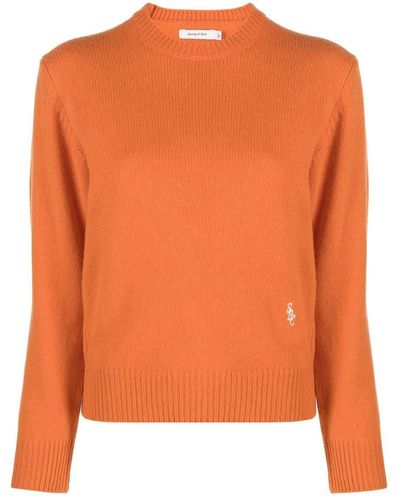 Sporty & Rich Crew-neck Sweater - Orange