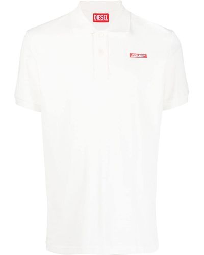 DIESEL ロゴパッチ ポロシャツ - ホワイト
