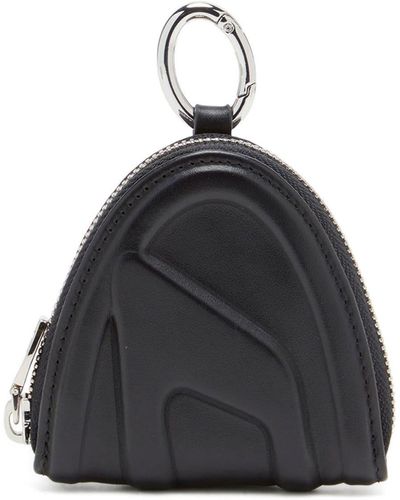 DIESEL 1dr-fold Leather Coin Purse - Black