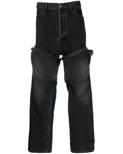 Ambush Straight-leg Panelled Jeans - Black