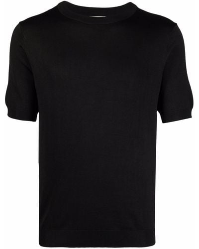 Sandro Round-neck Short-sleeved T-shirt - Black