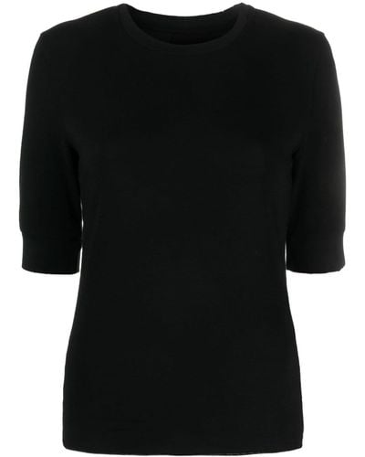 Thom Krom Round-neck Stretch T-shirt - Black