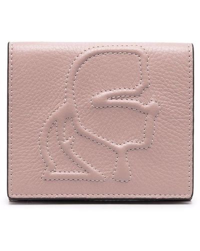 Karl Lagerfeld Pebble Logo Fold 財布 - ピンク