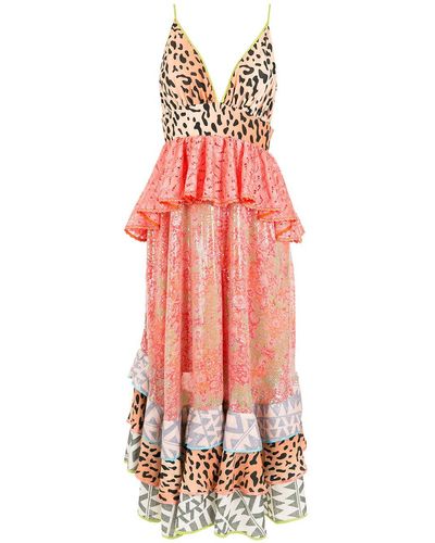 Olympiah Multi-print Tiered Ruffle Dress - Multicolour