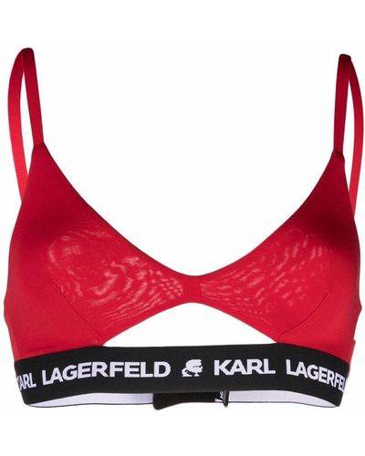 Karl Lagerfeld ロゴ ブラ - レッド