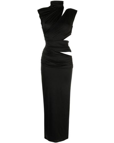 De La Vali Mahogany Cut-out Maxi Dress - Black