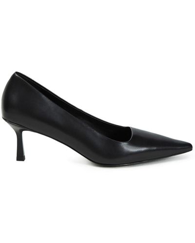 12 STOREEZ 65mm Leather Court Shoes - Black