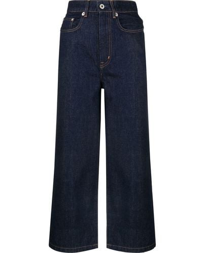 KENZO Weite High-Waist-Jeans - Blau