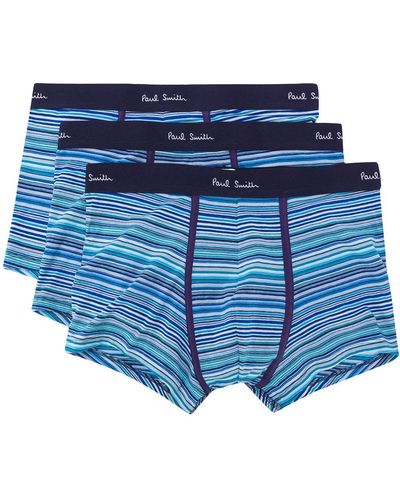 Paul Smith Striped 3-pack Trunks - Blue