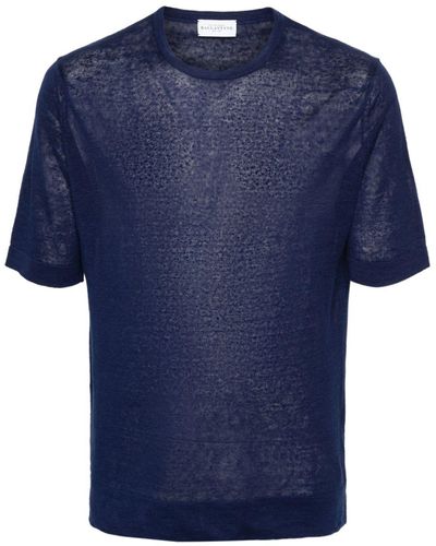 Ballantyne Fine-knit Linen Shirt - Blue