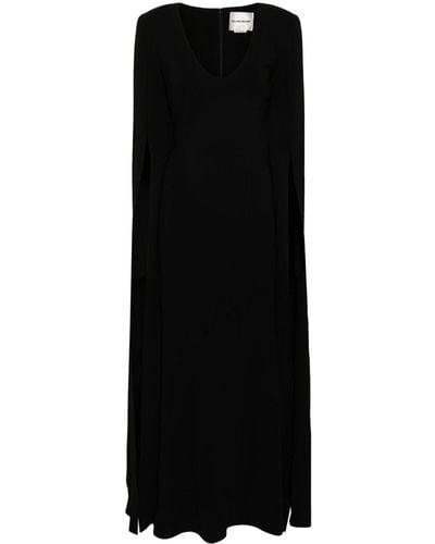 Roland Mouret Maxi-jurk Met Gespleten Mouwen - Zwart