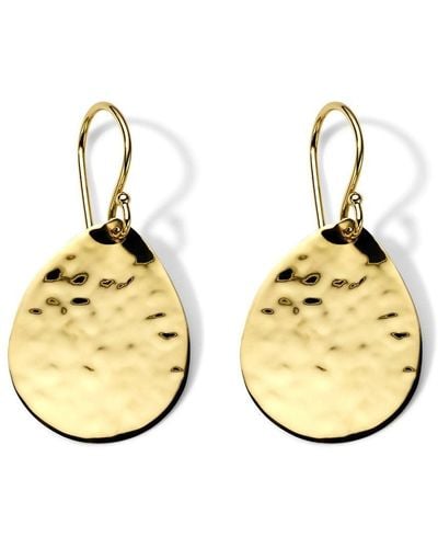 Ippolita 18kt Yellow Gold Classico Crinkle Teardrop Earrings - Metallic