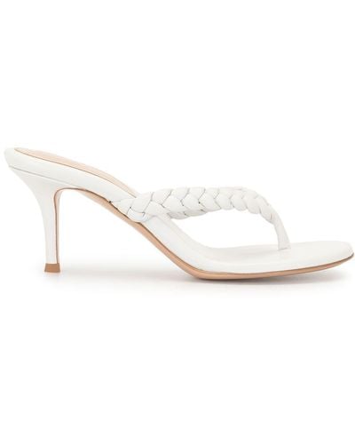 Gianvito Rossi Sandales à bride tressée - Blanc