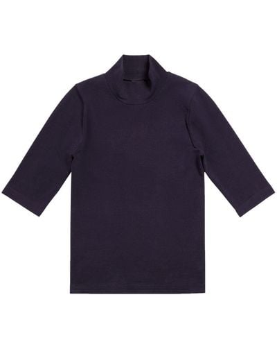 Balenciaga Logo-embroidered Cotton T-shirt - Blue