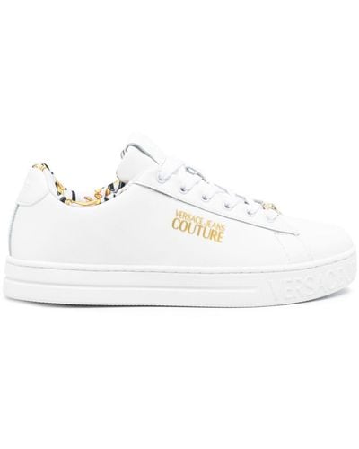Versace Court Leather Sneakers - White