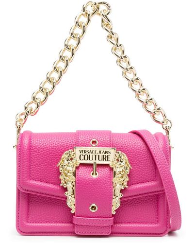 Versace Jeans Couture Baroque-buckle Shoulder Bag - Pink