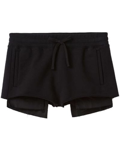 Miu Miu Cotton Track Shorts - Black