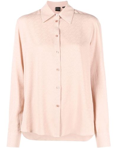 Pinko Camisa con logo en jacquard - Rosa