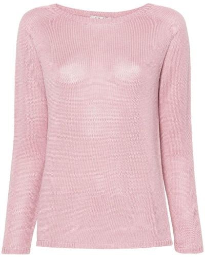 Max Mara Giolino Pullover aus Leinen - Pink