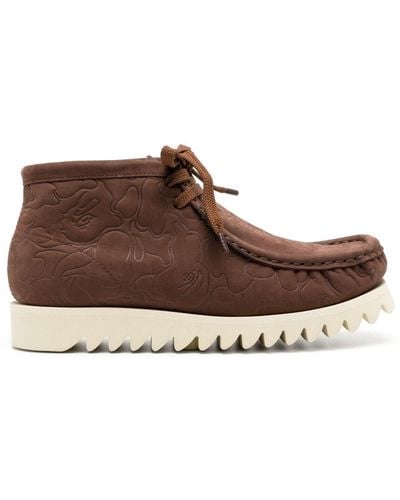 A Bathing Ape Manhunt M2 Leather Boots - Brown