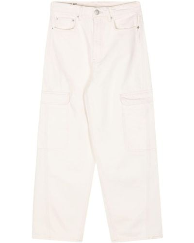 Bimba Y Lola Mid-rise Straight-leg Cargo Jeans - White