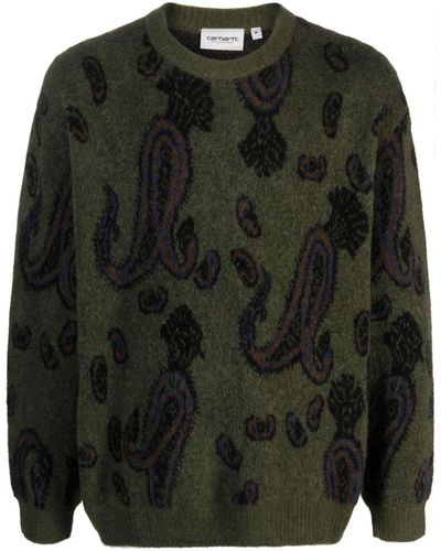 Carhartt Medford Paisley-jacquard Sweater - Black