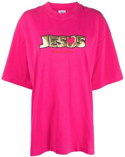 Vetements Oversized T-shirt - Roze