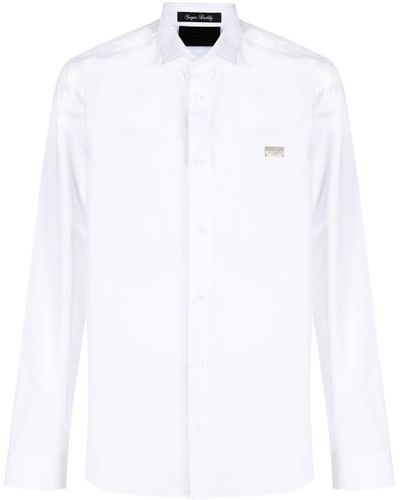 Philipp Plein Sugar Daddy Cut Ls Shirt - White