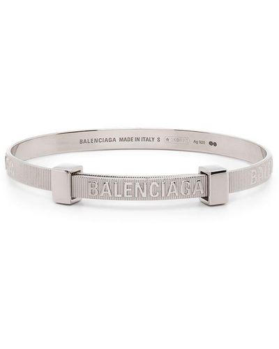 Balenciaga Gestreepte Armband - Metallic