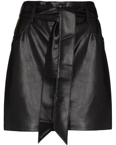 Nanushka Minifalda de piel artificial - Negro