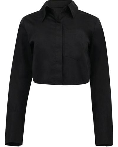 Citizens of Humanity Bea Cropped Blouse - Zwart