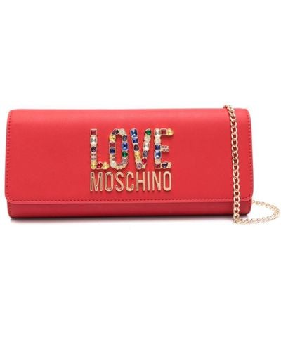 Love Moschino ロゴ クラッチバッグ - レッド