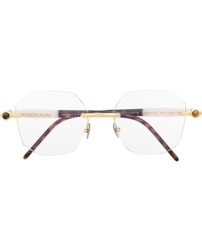 Kuboraum ヘキサゴン眼鏡フレーム - メタリック