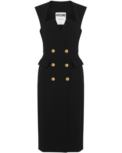 Moschino Double-breasted Wrap Dress - Black
