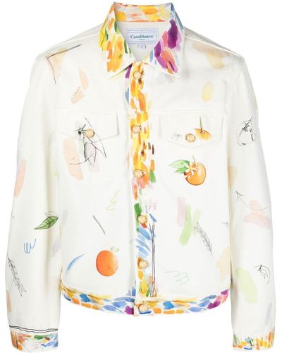 Casablancabrand Veste à imprimé fruits - Blanc