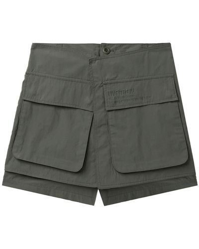 Izzue Double Breasted Shorts - Gray