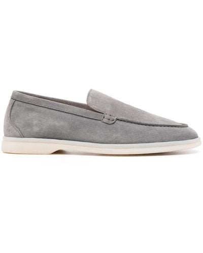 SCAROSSO Ludovica Suede Loafers - Gray