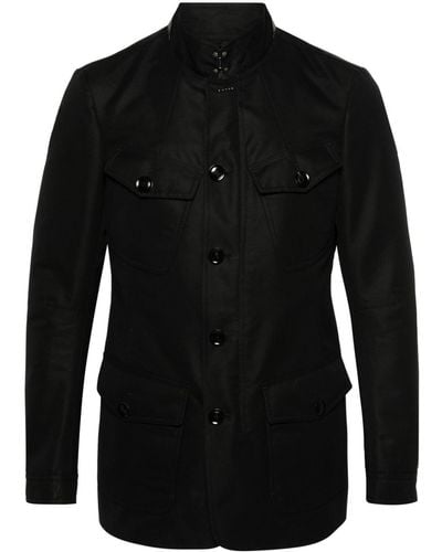 Tom Ford Compact Military Jacket - Black