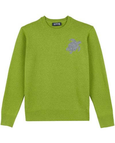 Vilebrequin Rayol Intarsia-logo Sweater - Green