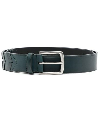 Paul Smith Herringbone-pattern Leather Belt - Black