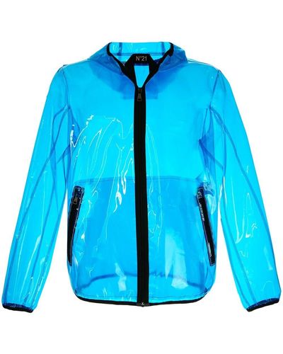 N°21 Transparent Hooded Jacket - Blue
