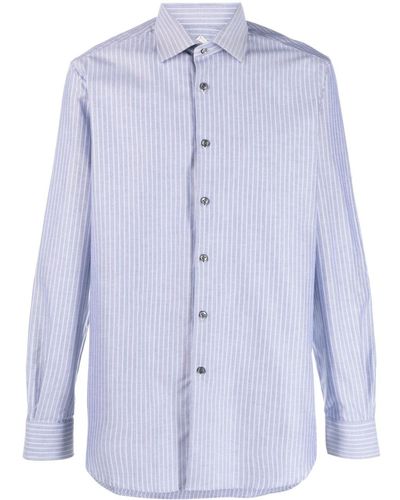 Pal Zileri Pinstripe Cotton Shirt - Blue